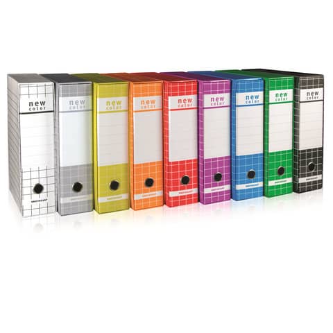 Registratore protocollo con custodia BREFIOCART New Color 35x28,5 cm dorso 8 cm nero - 0201180.NE